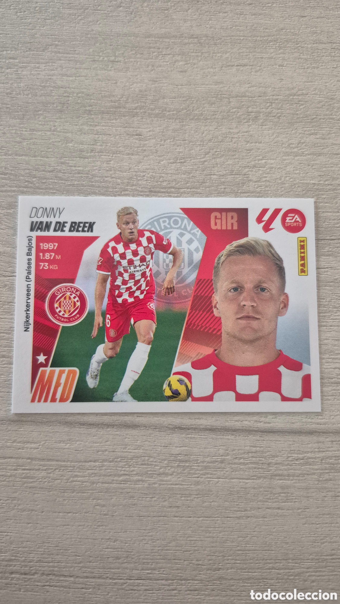 Fu&szlig;ball-Sticker: N&deg;12 Girona Van de Beek Liga Este 25/26