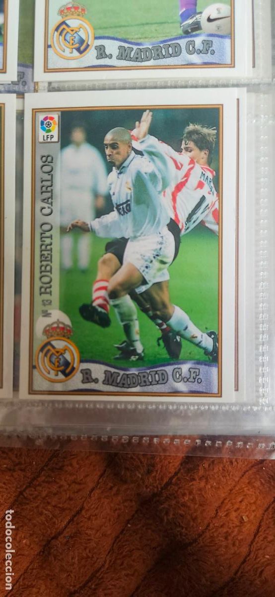 Cromos de f&uacute;tbol: roberto carlos 13 real madrid mundicromo 1997 1998 97 98 card