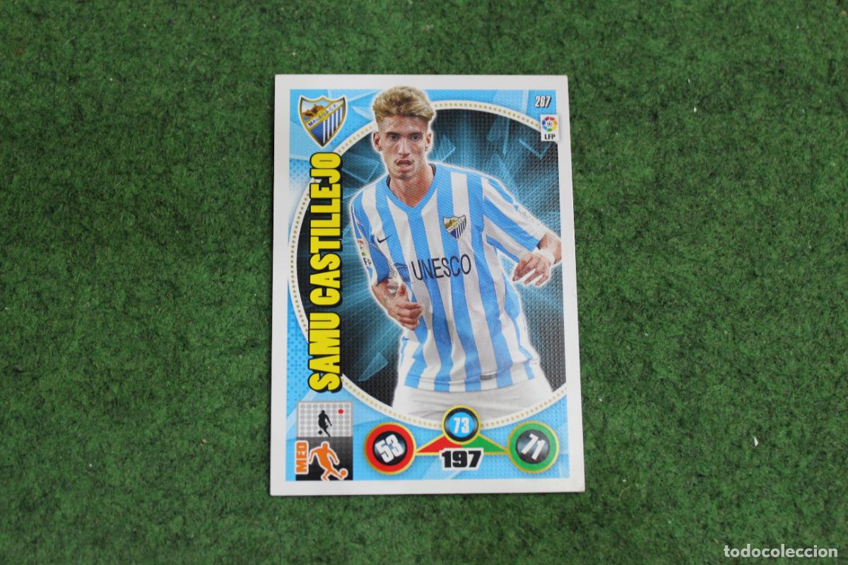 Fu&szlig;ball-Sticker: 267 SAMU CASTILLEJO M&Aacute;LAGA CF ADRENALYN XL 2014 2015 14 15 LALIGA SANTANDER