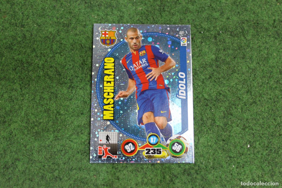 Fu&szlig;ball-Sticker: 401 MASCHERANO &Iacute;DOLO ADRENALYN XL 2014 2015 14 15 LALIGA SANTANDER