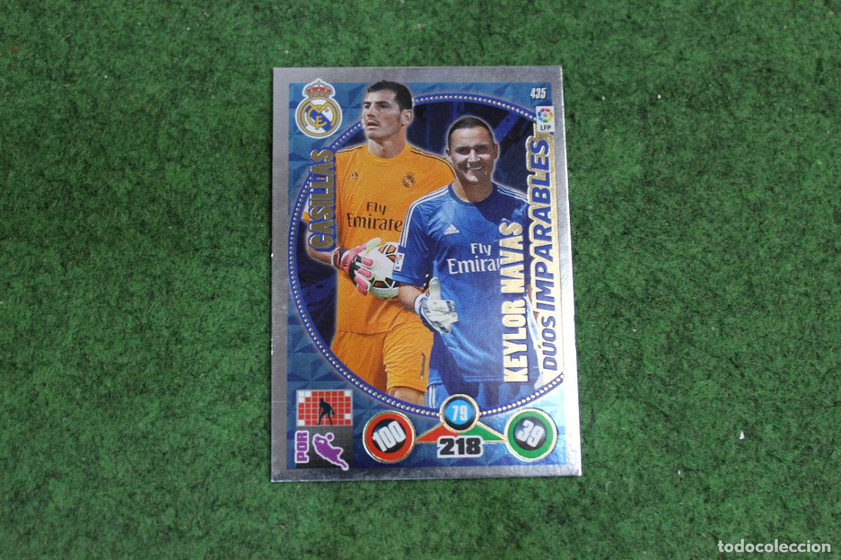 Figurine di Calcio: 435 CASILLAS / KEYLOR NAVAS D&Uacute;OS IMPARABLES ADRENALYN XL 2014 2015 14 15 LALIGA SANTANDER