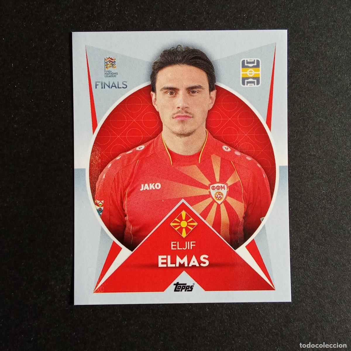 Cromos de F&uacute;tbol: CROMO FUTBOL THE ROAD TO UEFA NATIONS LEAGUE 2022 TOPPS 119 ELMAS MACEDONIA NUNCA PEGADO