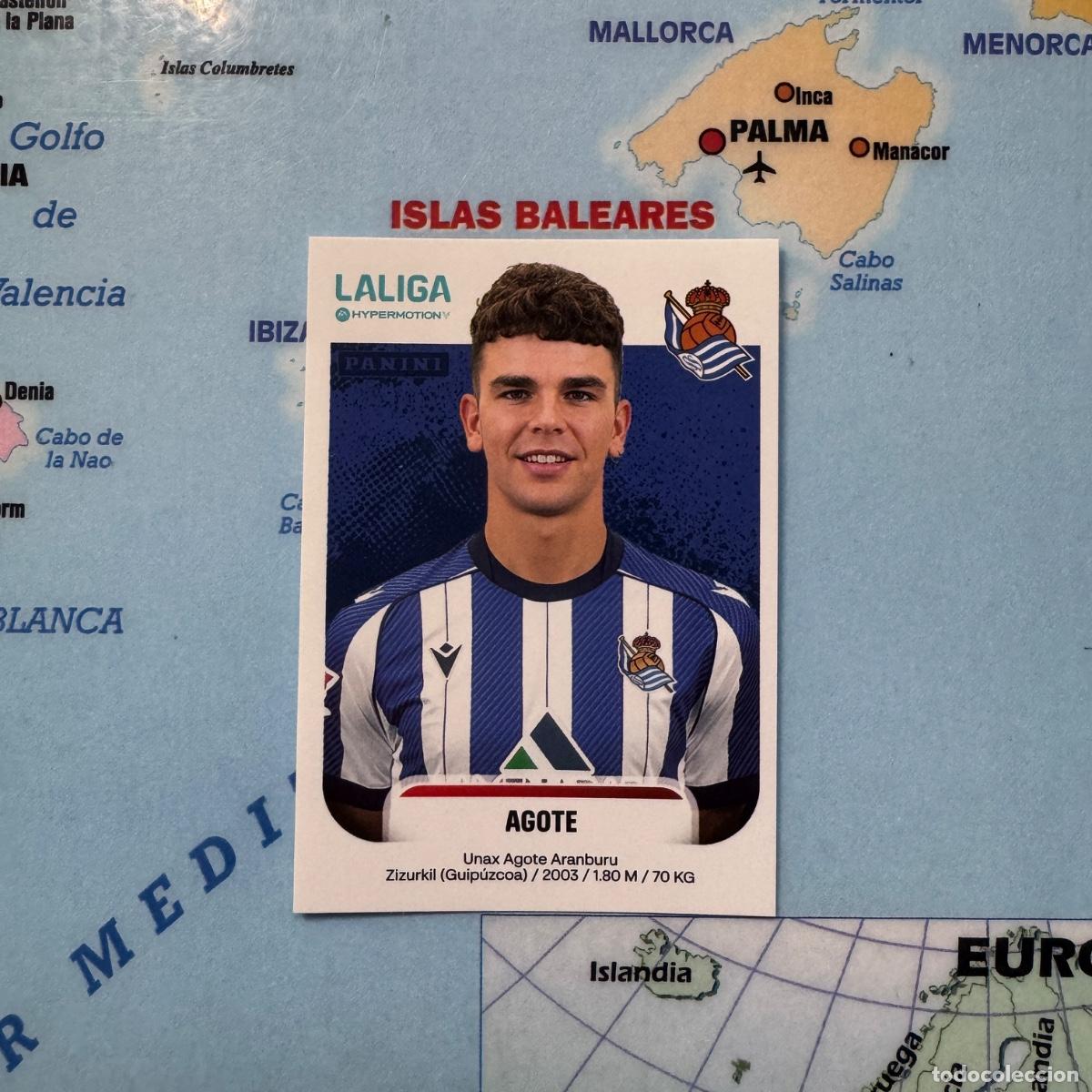 Cromos de f&uacute;tbol: Agote n&uacute;mero 352B de la Real Sociedad B cromo liga Hypermotion 25-26 2025-2026