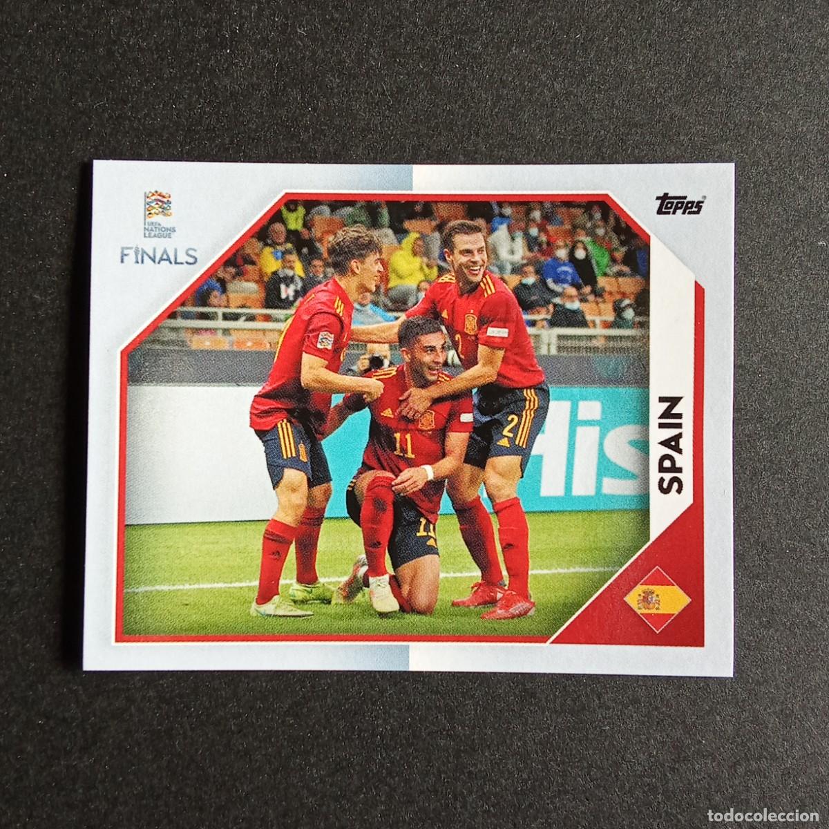 Cromos de F&uacute;tbol: CROMO FUTBOL THE ROAD TO UEFA NATIONS LEAGUE 2022 TOPPS 236 ESPA&Ntilde;A NUNCA PEGADO