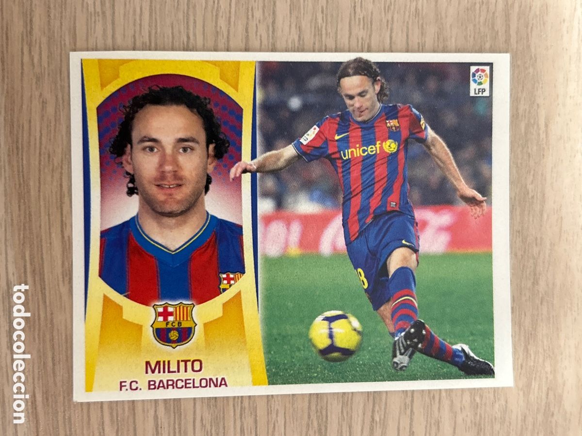Cromos de F&uacute;tbol: MILITO (BARCELONA) - - CROMO MERCADO DE INVIERNO EDICIONES ESTE 2009 2010 LIGA 09 10