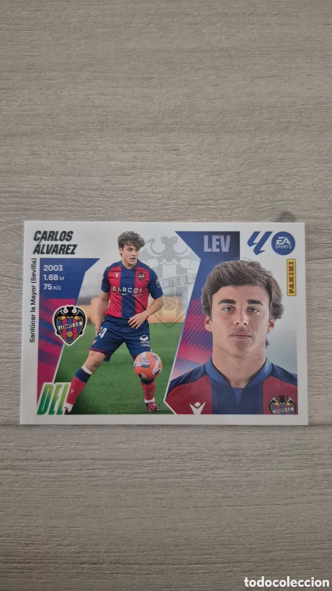 Cromos de Futebol: N&deg;16 Levante Carlos &Aacute;lvarez Liga Este 25/26