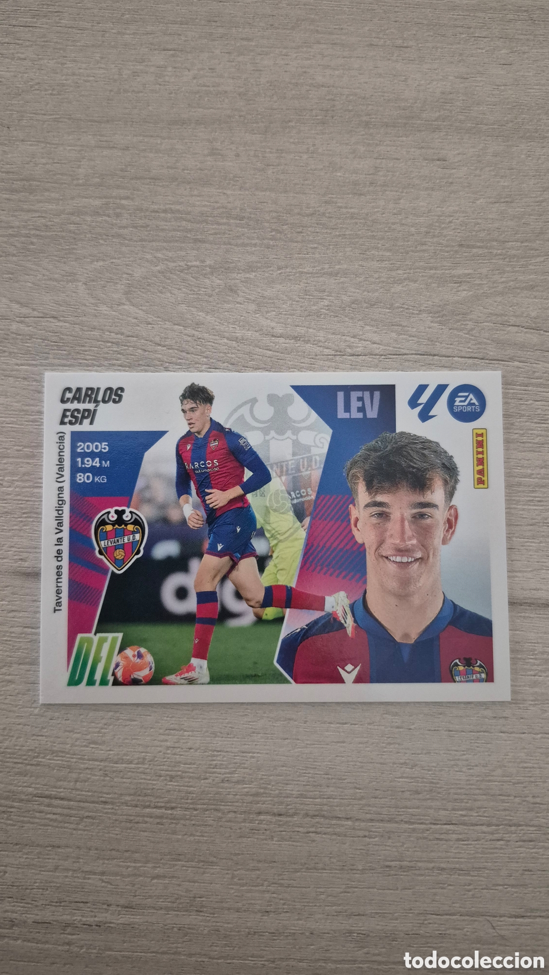 Fu&szlig;ball-Sticker: N&deg;19A Levante Carlos Espi Liga Este 25/26