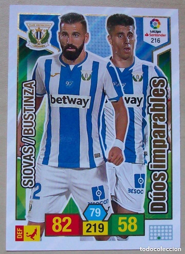 Fu&szlig;ball-Sticker: 216 DUOS IMPARABLES CD LEGANES FICHAS ALBUM ADRENALYN 2018 2019 18 19