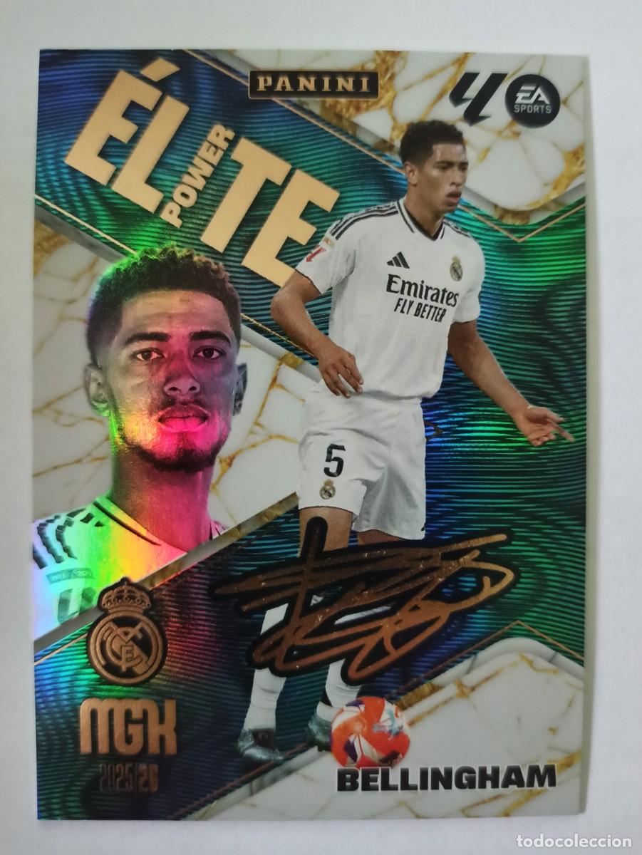 Cartes &agrave; collectionner de Football: CARD &Eacute;LITE POWER PARALLEL 1 P1 JUDE BELLINGHAM REAL MADRID FIRMADA LIGA MEGACRACKS 2026 25 26 PANINI