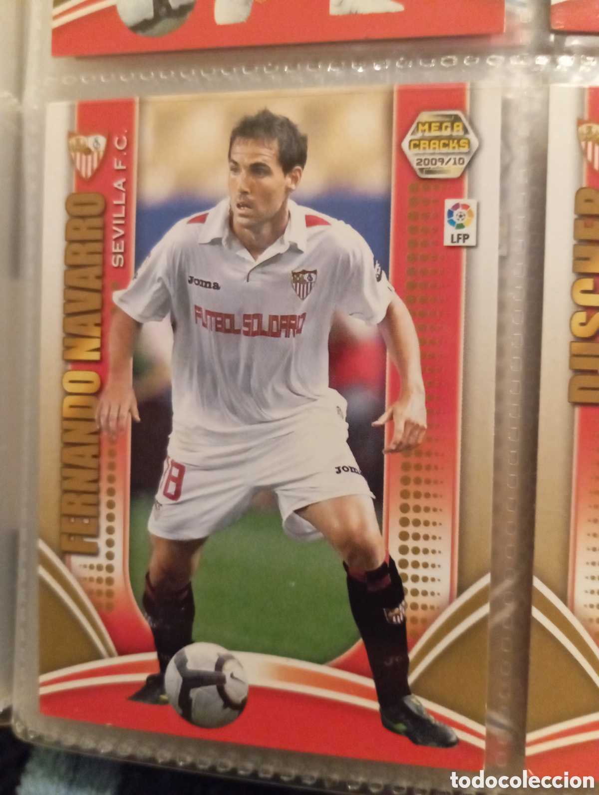 Football Stickers: FERNANDO NAVARRO SEVILLA Cromo ficha de futbol Megacracks 2009-2010 MGK 09-10. Liga Espa&ntilde;ola 09-10