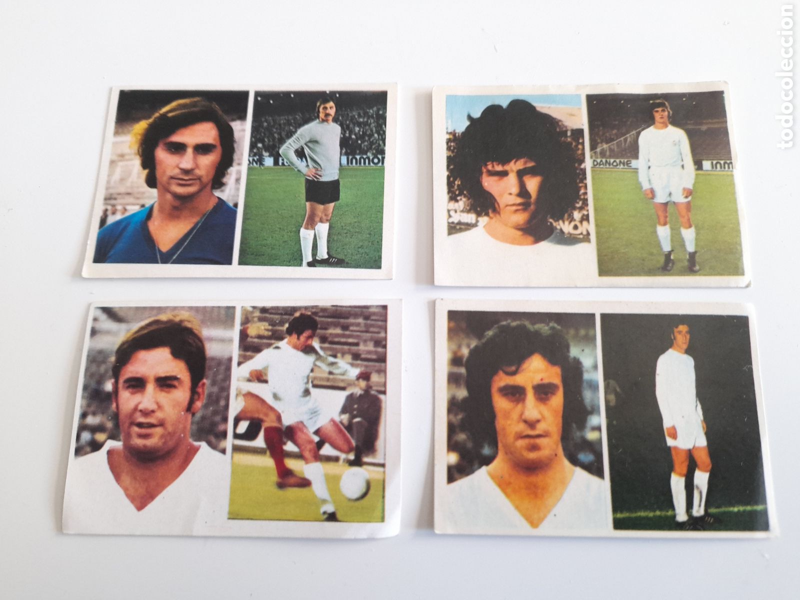 Fu&szlig;ball-Sticker: ALBUM LIGA 76/77. FHER. LOTE DE 4 CROMOS DEL REAL MADRID. SIN PEGAR