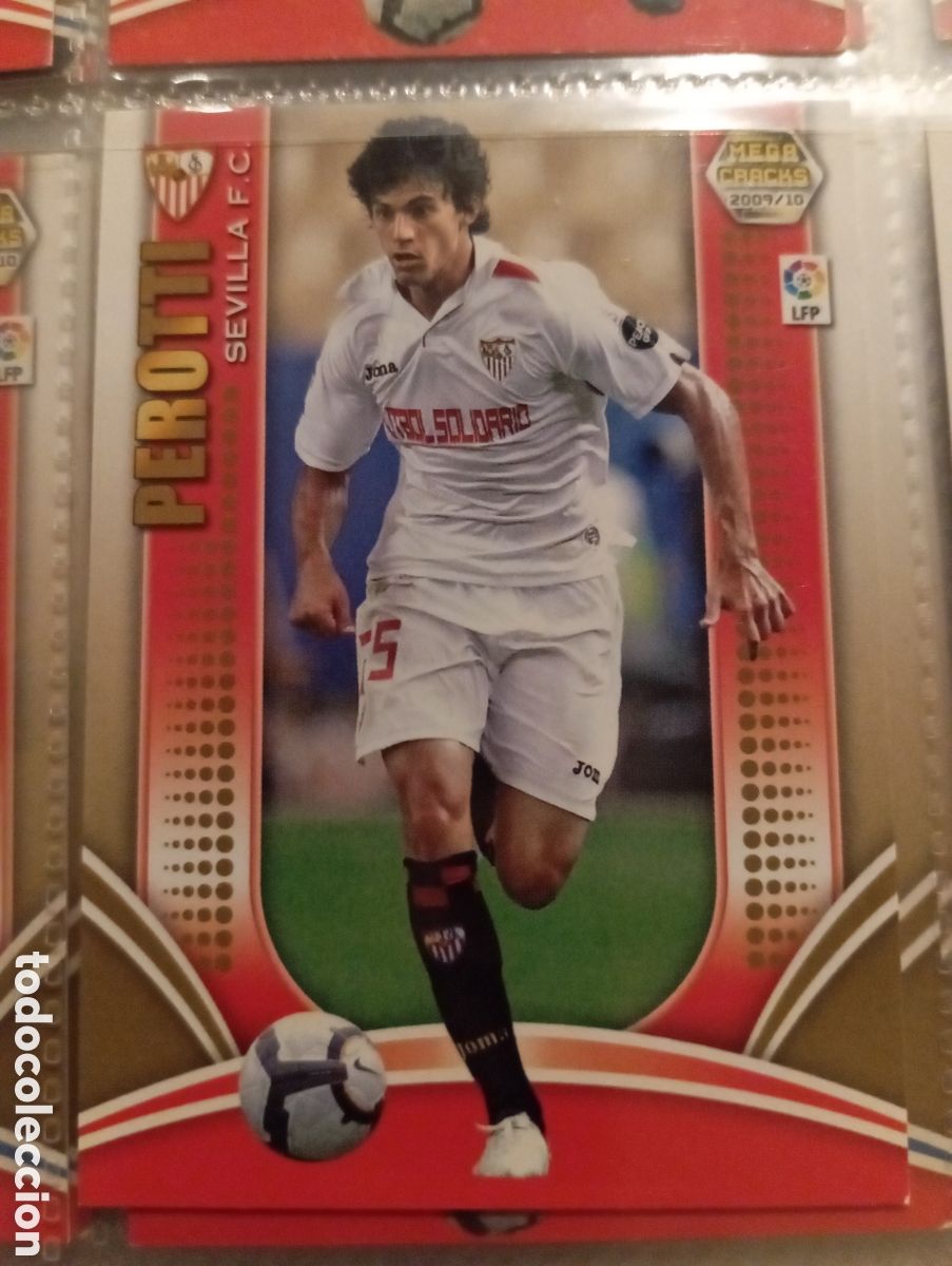Fu&szlig;ball-Sticker: PEROTTI SEVILLA FC Cromo ficha de futbol Megacracks 2009-2010 MGK 09-10. Liga Espa&ntilde;ola 09-10
