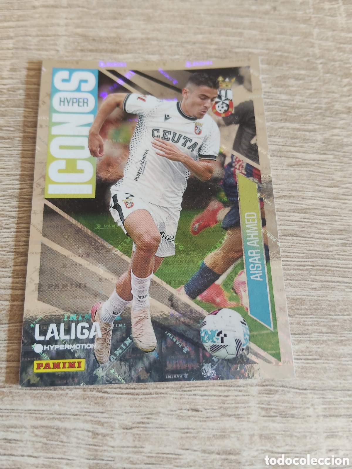 Cromos de f&uacute;tbol: Panini la liga Hypermotion 2025 2026 25 26 456 Aisar Ahmed Ceuta hyper iconos