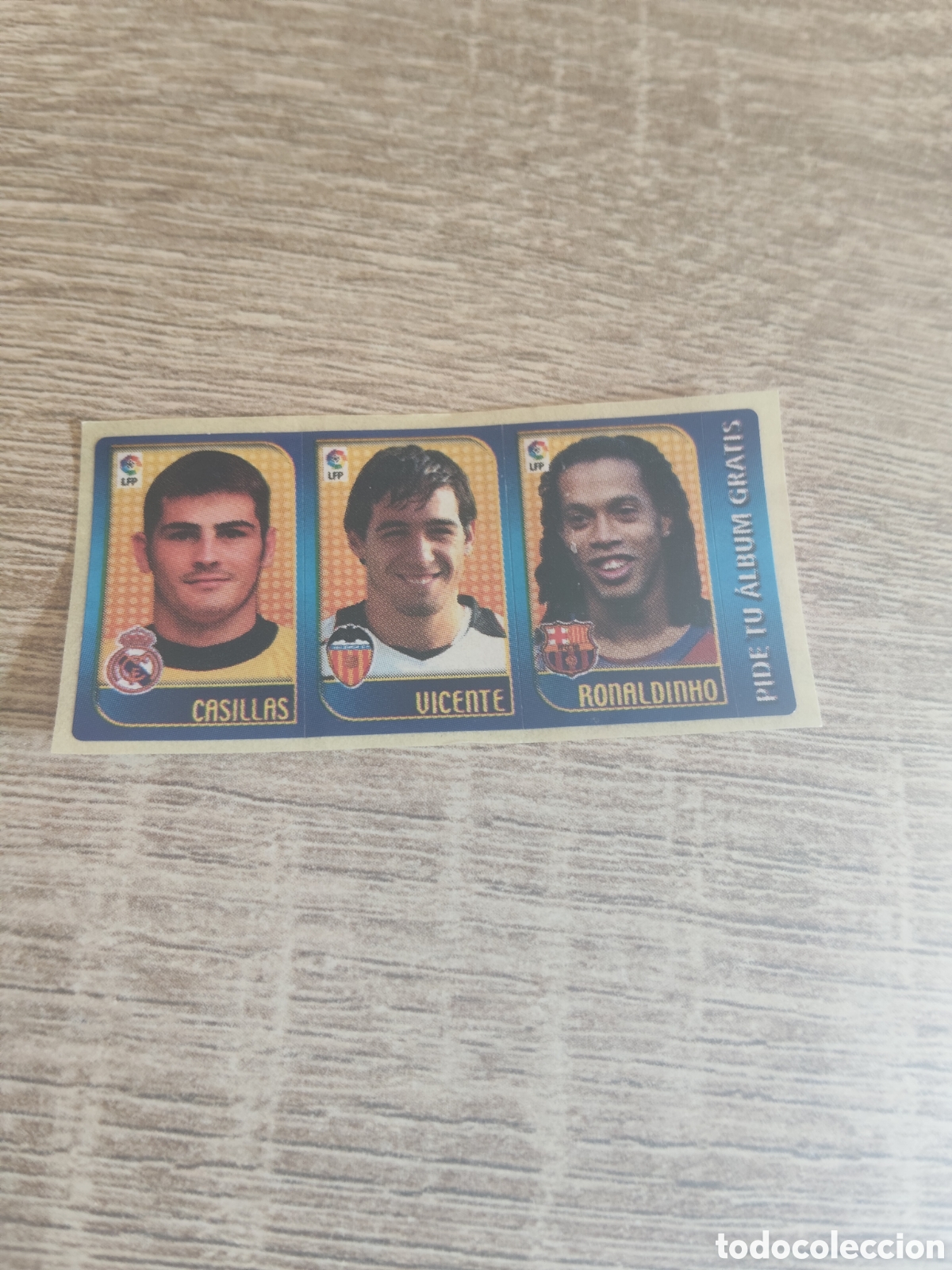 Cromos de F&uacute;tbol: Chicle liga Panini 2004 2005 04 05 Casillas, Vicente y Ronaldinho