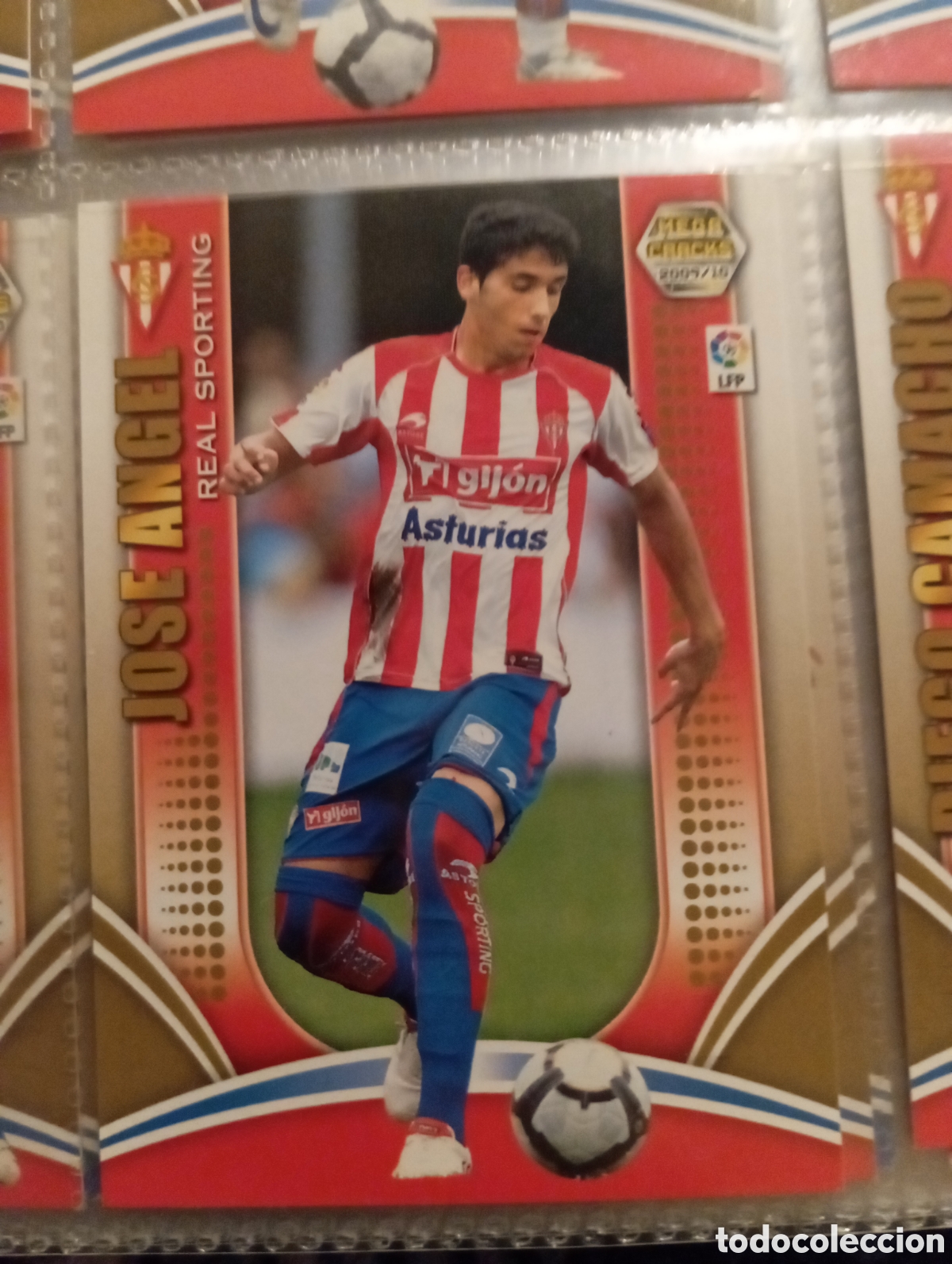 Football Stickers: JOSE ANGEL REAL SPORTING Cromo ficha de futbol Megacracks 2009-2010 MGK 09-10 Liga Espa&ntilde;ola 09-10