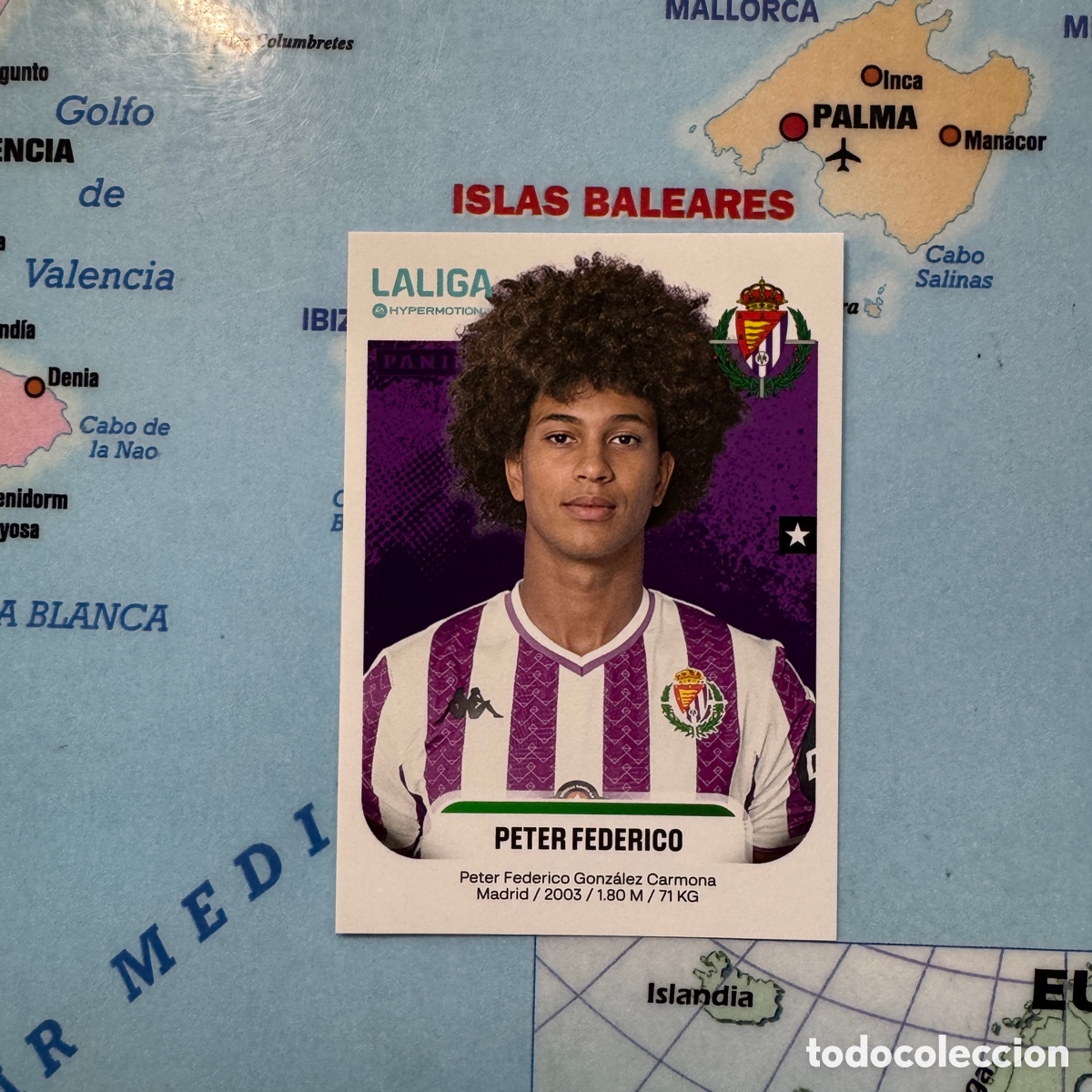 Figurine di Calcio: Peter Federico n&uacute;mero 399B del Real Valladolid cromo liga Hypermotion 25-26 2025-2026
