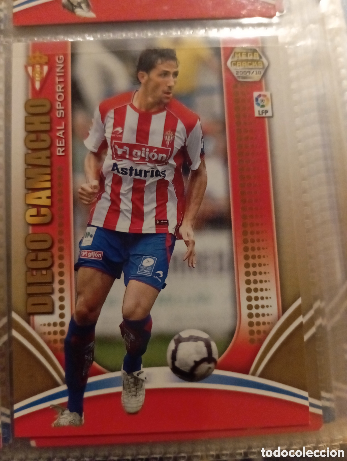 Fu&szlig;ball-Sticker: DIEGO CAMACHO REAL SPORTING Cromo ficha de futbol Megacracks 2009-2010 MGK 09-10 Liga Espa&ntilde;ola 09-10