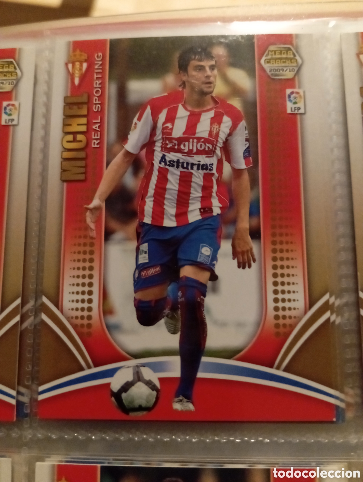 Football Stickers: MICHEL REAL SPORTING Cromo ficha de futbol Megacracks 2009-2010 MGK 09-10 Liga Espa&ntilde;ola 09-10