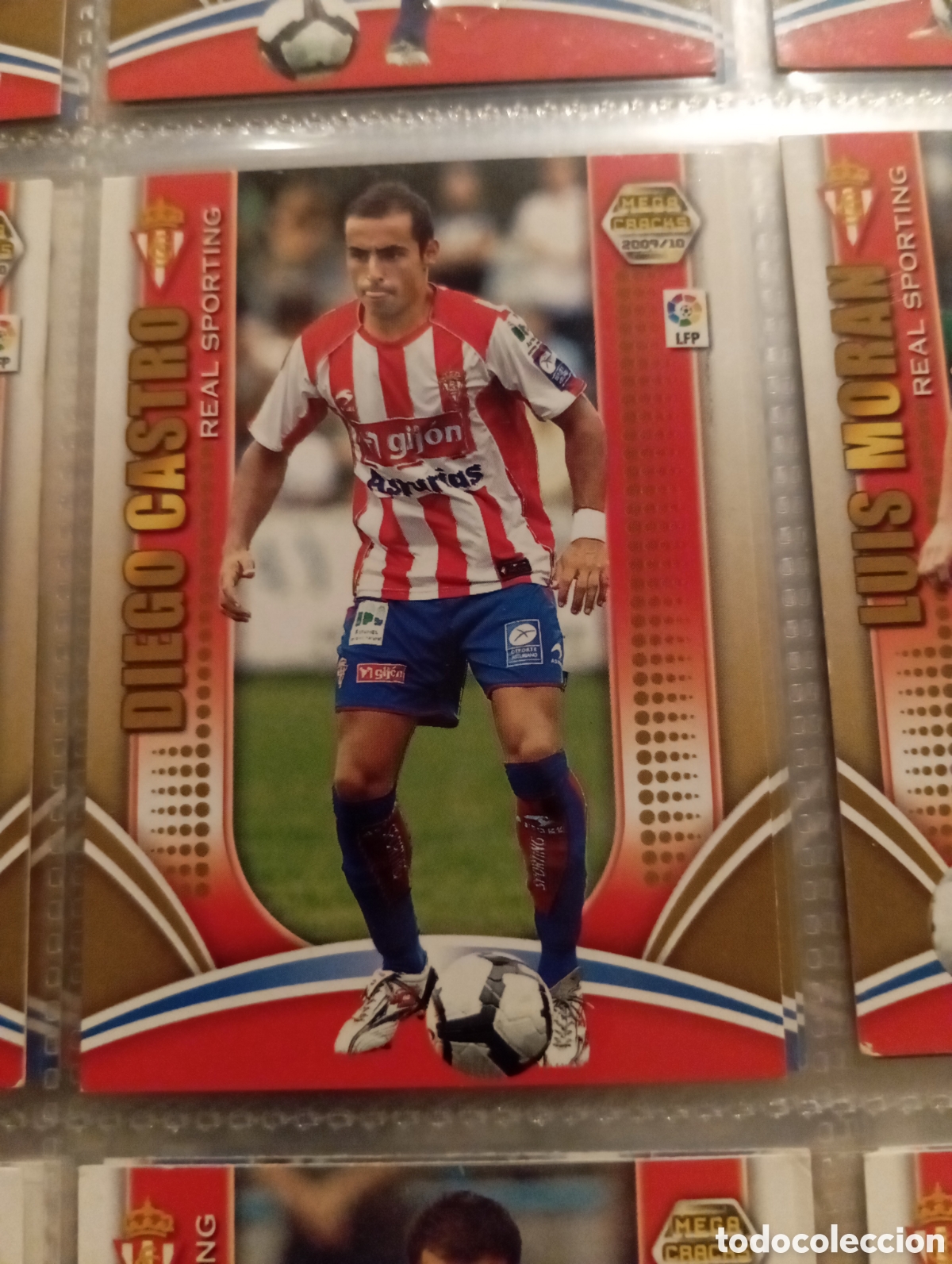 Football Stickers: DIEGO CASTRO REAL SPORTING Cromo ficha de futbol Megacracks 2009-2010 MGK 09-10 Liga Espa&ntilde;ola 09-10
