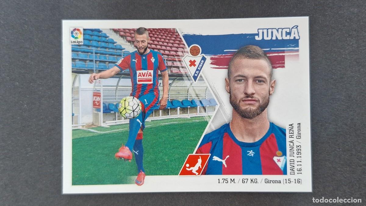 Fu&szlig;ball-Sticker: L2 JUNCA S. D. EIBAR LIGA ESTE 2015 2016 15 16 NUNCA PEGADO SIN PEGAR