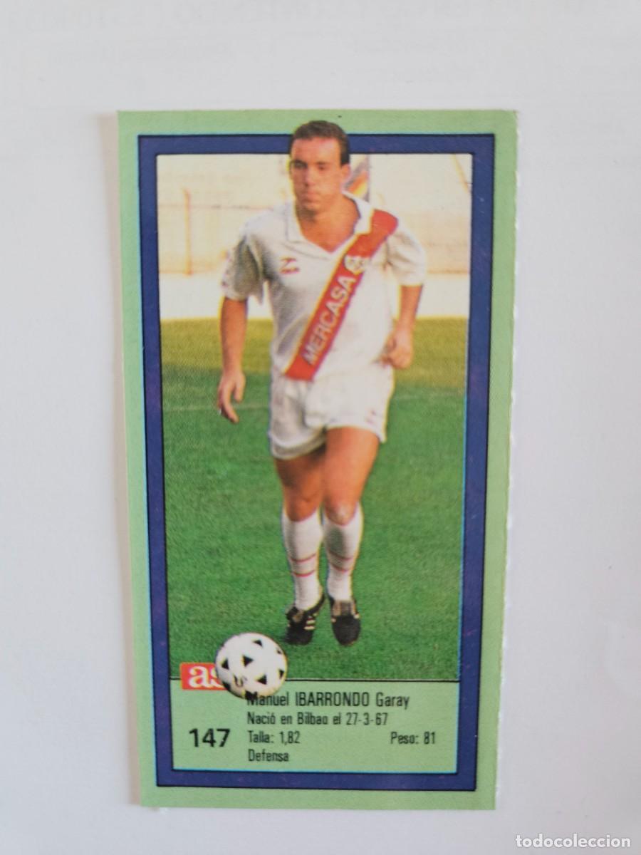 Fu&szlig;ball-Sticker: CROMO PEGATINA. ASES LIGA FUTBOL 89 90 1989 1990. DIARIO AS. 147 IBARRONDO. RAYO VALLECANO