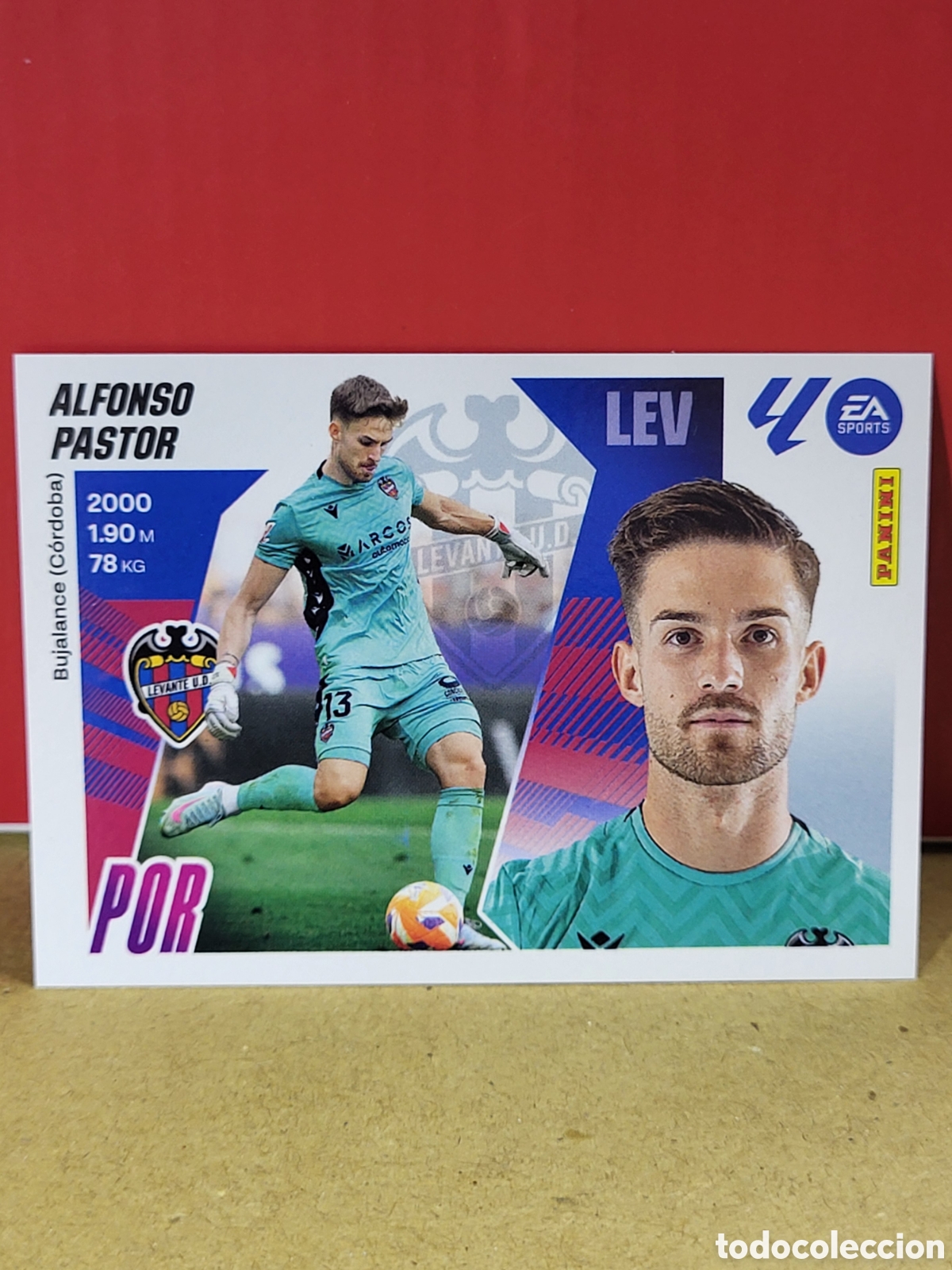 Cromos de F&uacute;tbol: ALFONSO PASTOR LEVANTE N&ordm; 4 LIGA ESTE 25 26 2025 2026 PANINI