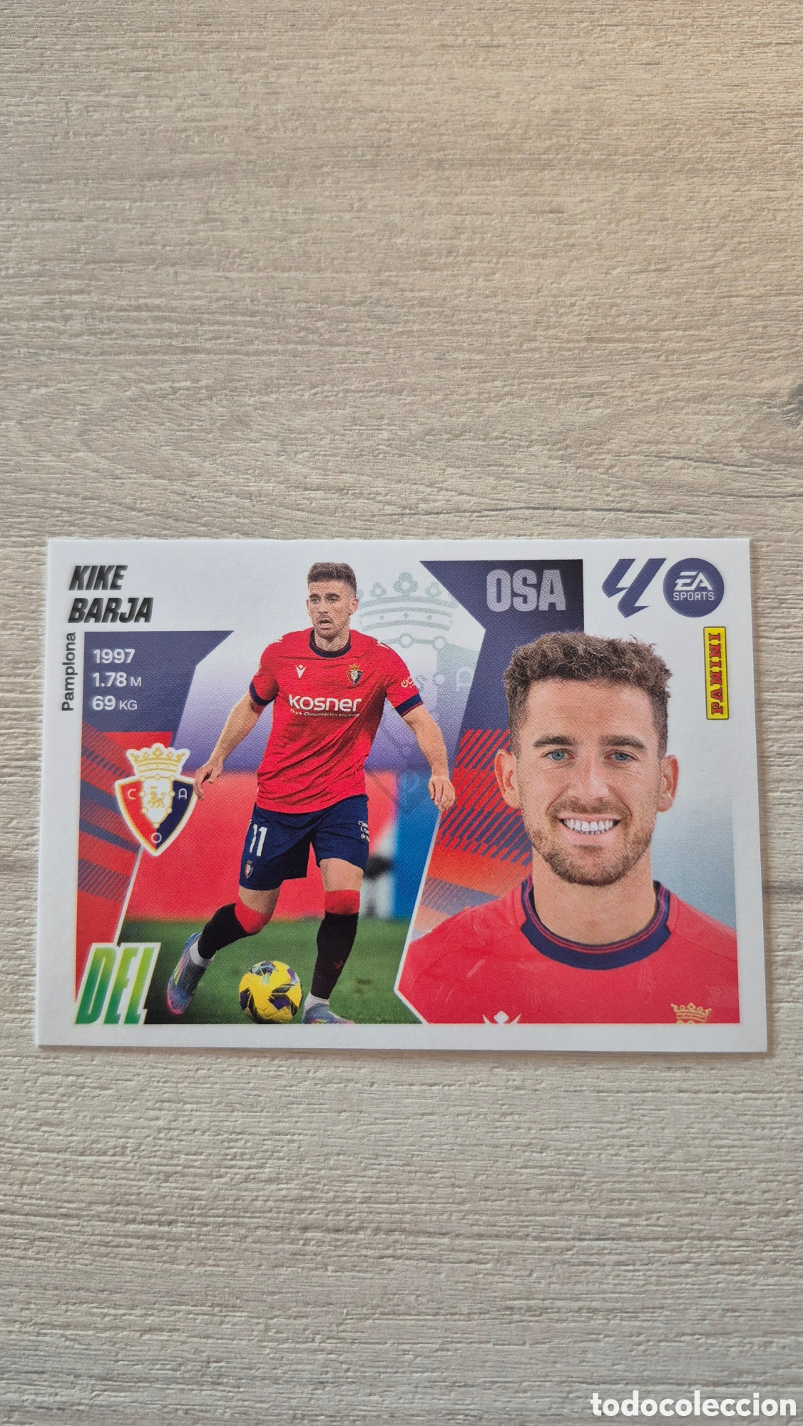 Cromos de Futebol: N&deg;18 Osasuna Kike Barja Liga Este 25/26