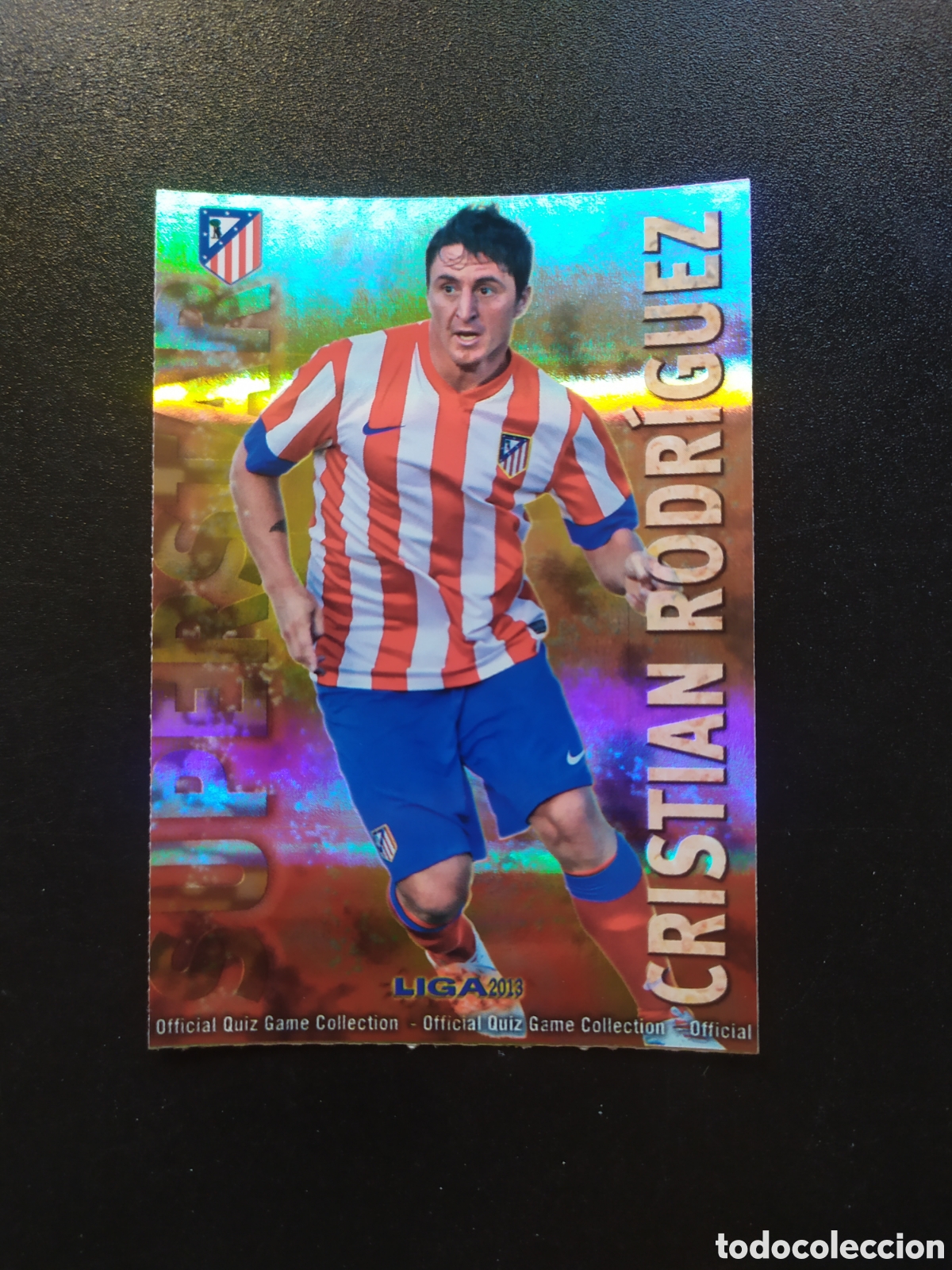 Cromos de f&uacute;tbol: Mundicromo fichas Liga 2012 2013 12 13 Cristian Rodr&iacute;guez superstar rayas n&deg; 132 Atl&eacute;tico Madrid