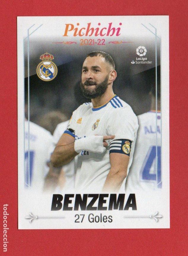 Cromos de F&uacute;tbol: ESTE 22 23 BENZEMA PICHICHI N&ordm; 8 CUADRO DE HONOR NUEVO SIN PEGAR ESTE 2022 2023
