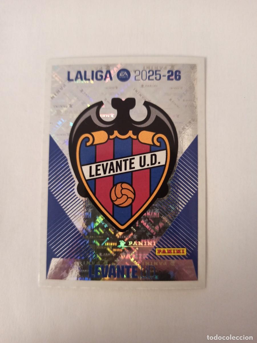 Cromos de f&uacute;tbol: Escudo 1 - Levante - LIGA ESTE 2025 2026 - PANINI 25 26
