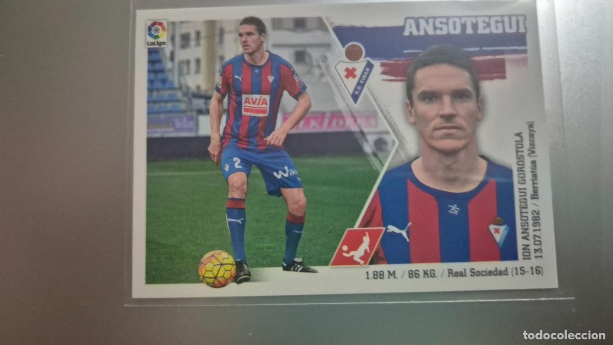 Football Stickers: LIGA EDICIONES ESTE 2015 2016 MERCADO DE INVIERNO + ACTUALIZACION N&ordm; 9 ANSOTEGUI