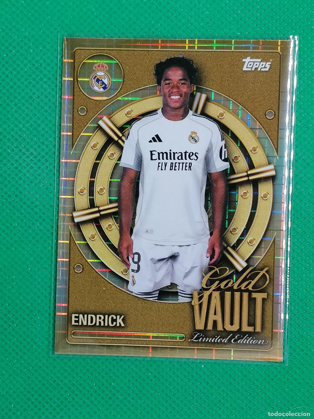 Cromos de Futebol: GV-10 GV10 ENDRICK GOLD VAULT LIMITED EDITION ⚽ TOPPS REAL MADRID COLLECTOR TIN 25 26 2025 2026 ⚽
