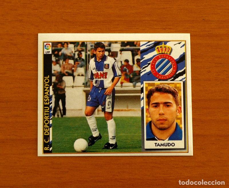 Fu&szlig;ball-Sticker: R.C.D. Espa&ntilde;ol, Espanyol - Tamudo - Ediciones Este Liga 1997-1998, 97-98 - Nunca pegado