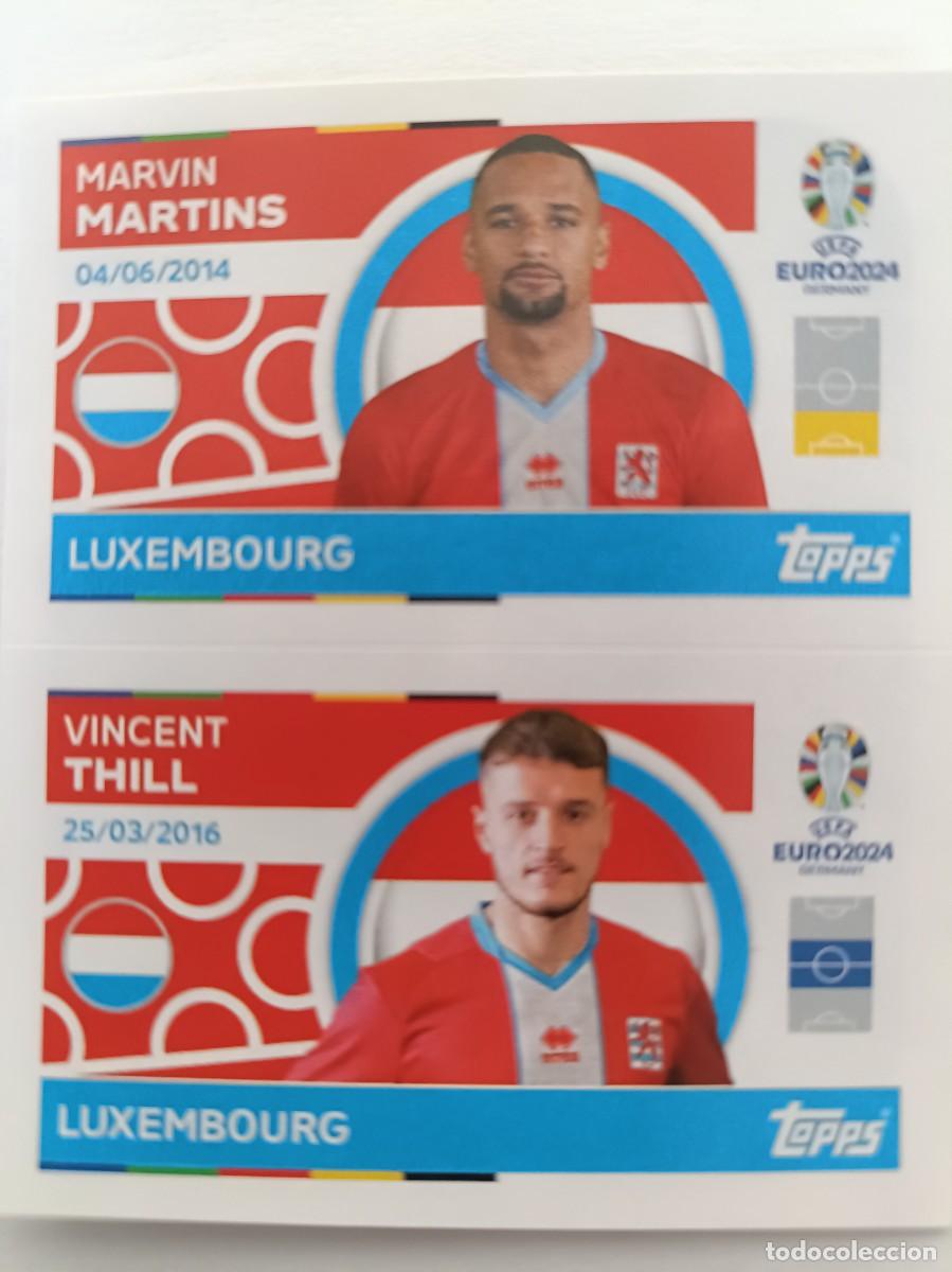 Cromos de f&uacute;tbol: #LUX 8-LUX 9 MARTINS-THILL LUXEMBURGO UEFA EURO 2024 TOPPS