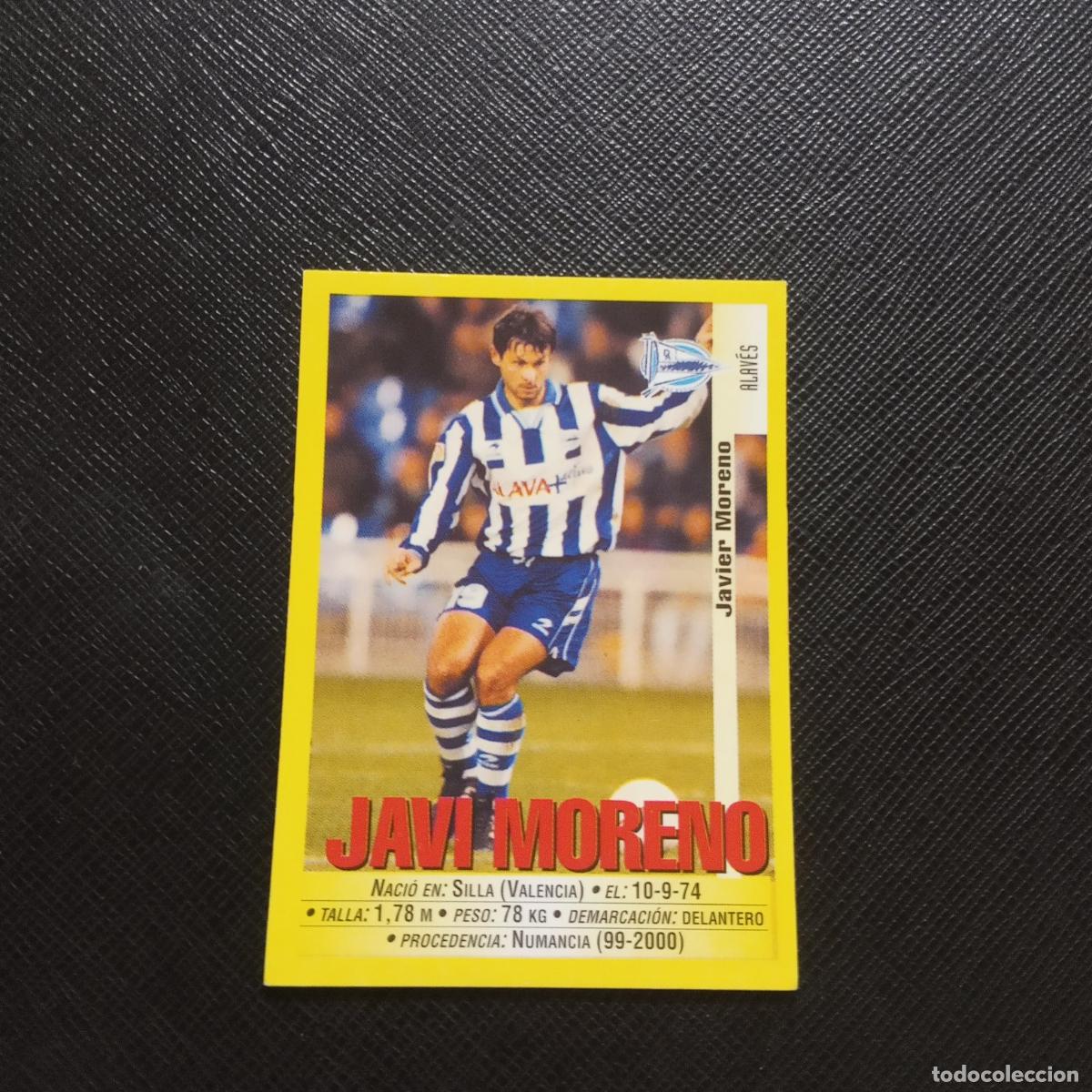 Fu&szlig;ball-Sticker: 300 JAVI MORENO ALAVES PANINI 1999 2000 CROMO FUTBOL 99 00 - SIN PEGAR - A154 PG29 VERSION