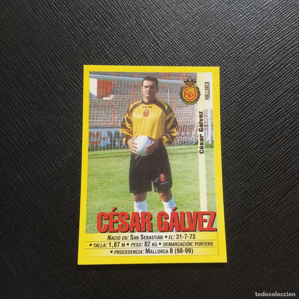 Fu&szlig;ball-Sticker: 40 CESAR GALVEZ MALLORCA PANINI 1999 2000 CROMO FUTBOL 99 00 - SIN PEGAR - A154 PG32 B