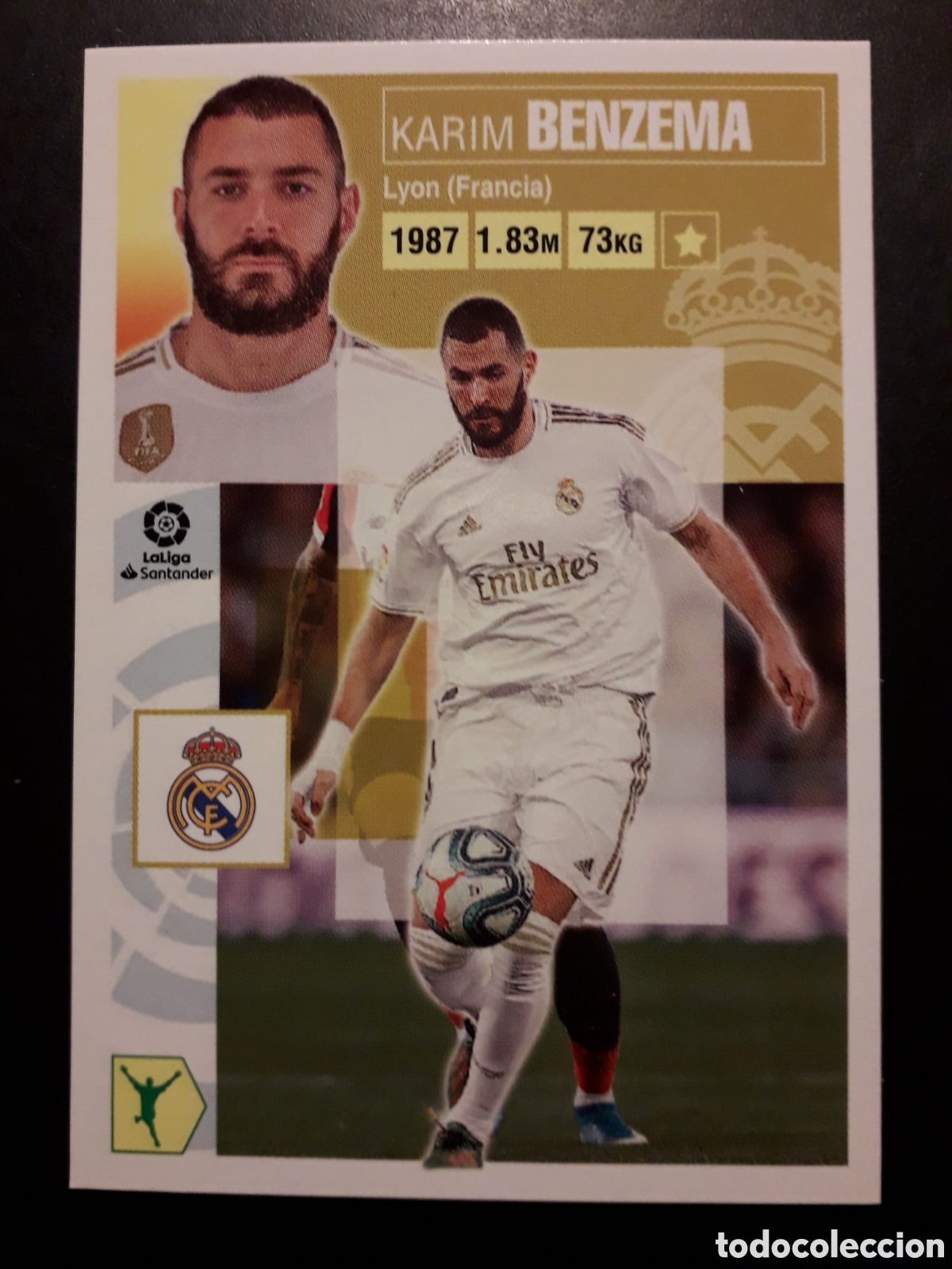 Cromos de F&uacute;tbol: BENZEMA REAL MADRID N&deg; 18 ED ESTE 2020 2021 20 21 SIN PEGAR PEDIDO M&Iacute;NIMO 3&euro;