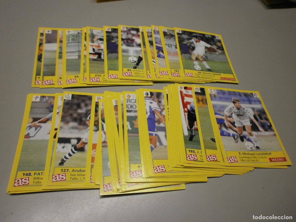 Cromos de F&uacute;tbol: lote de 75 cromos as liga 1995 1996 sin pegar