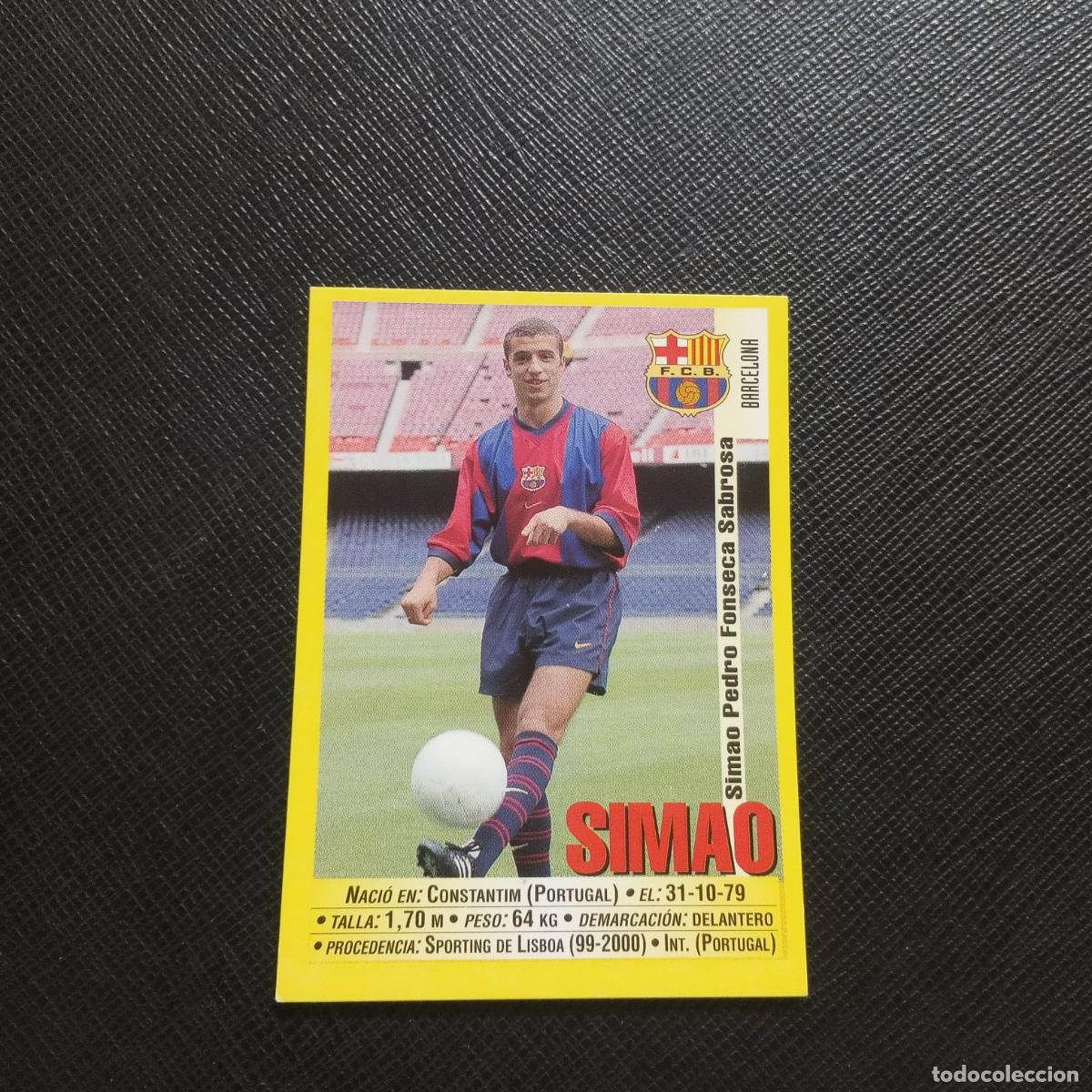 Fu&szlig;ball-Sticker: 10 SIMAO BARCELONA PANINI 1999 2000 CROMO FUTBOL 99 00 - SIN PEGAR - A144 PG19