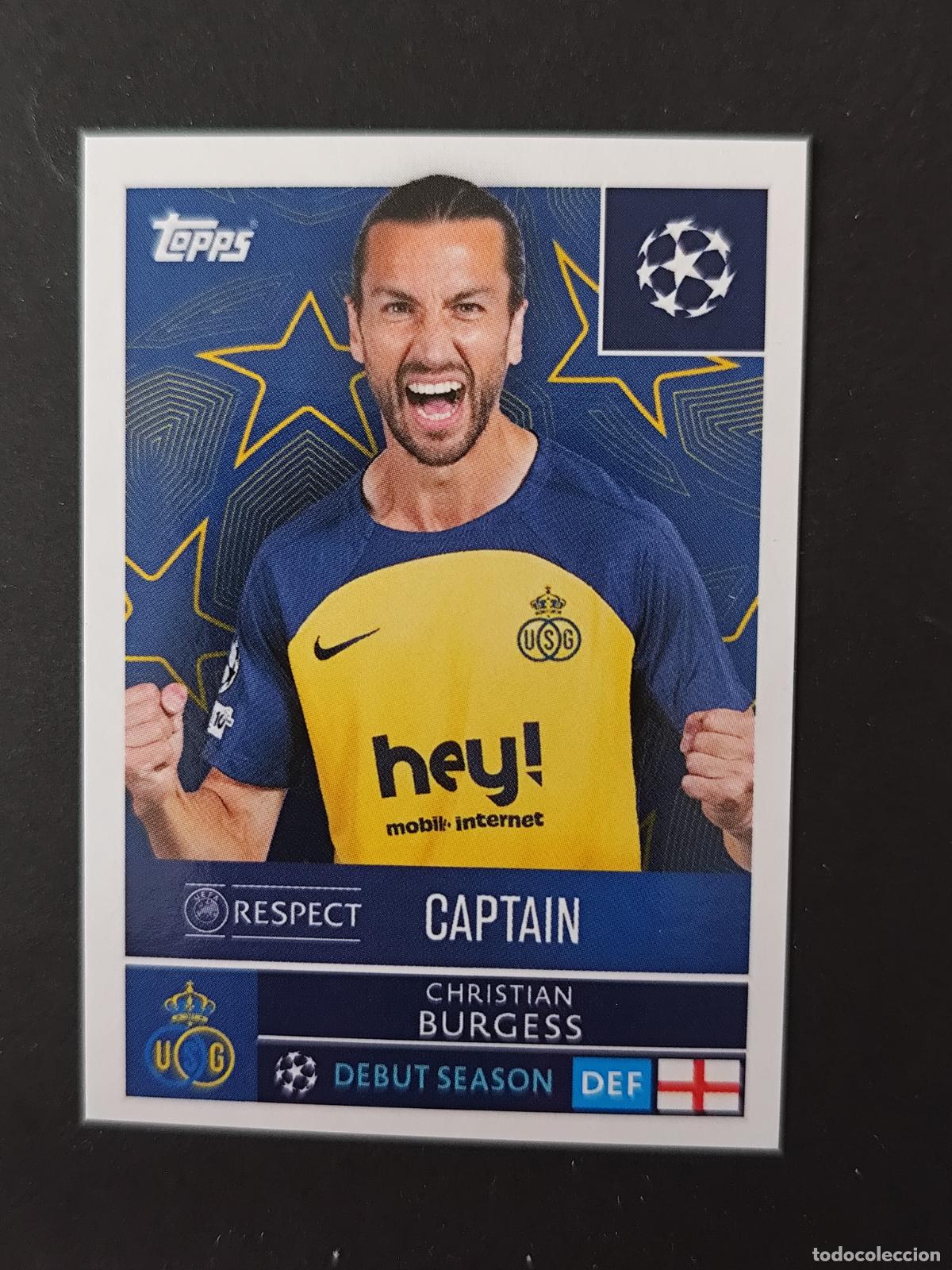 Fu&szlig;ball-Sticker: 453 CHRISTIAN BURGESS ROYALE UNION SAINT-GILLOISE STICKER CHAMPIONS LEAGUE 2025 2026 25 26 TOPPS