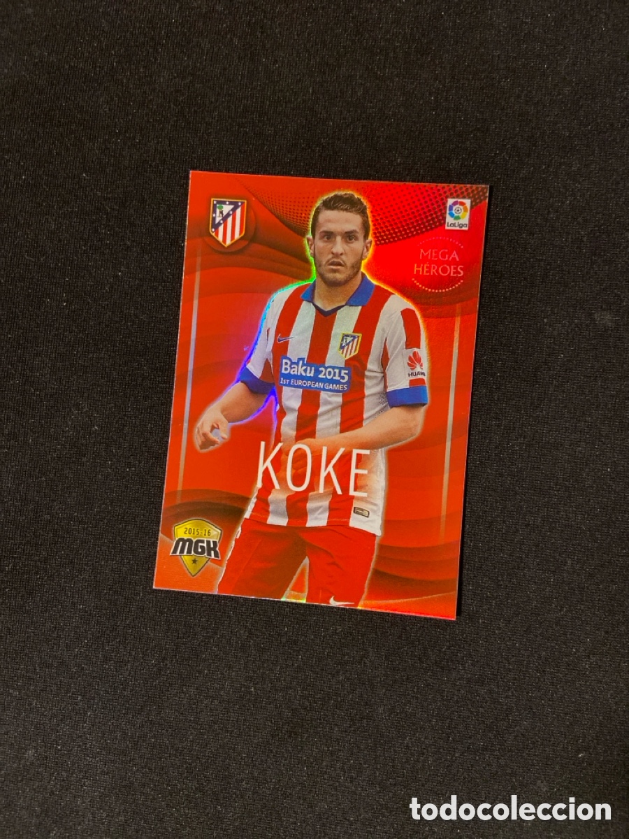 Fu&szlig;ball-Sticker: KOKE 52 MEGA HEROES (ATL&Eacute;TICO MADRID) PANINI MEGACRACKS 2015-2016 15 16 CROMO CARTA M-2