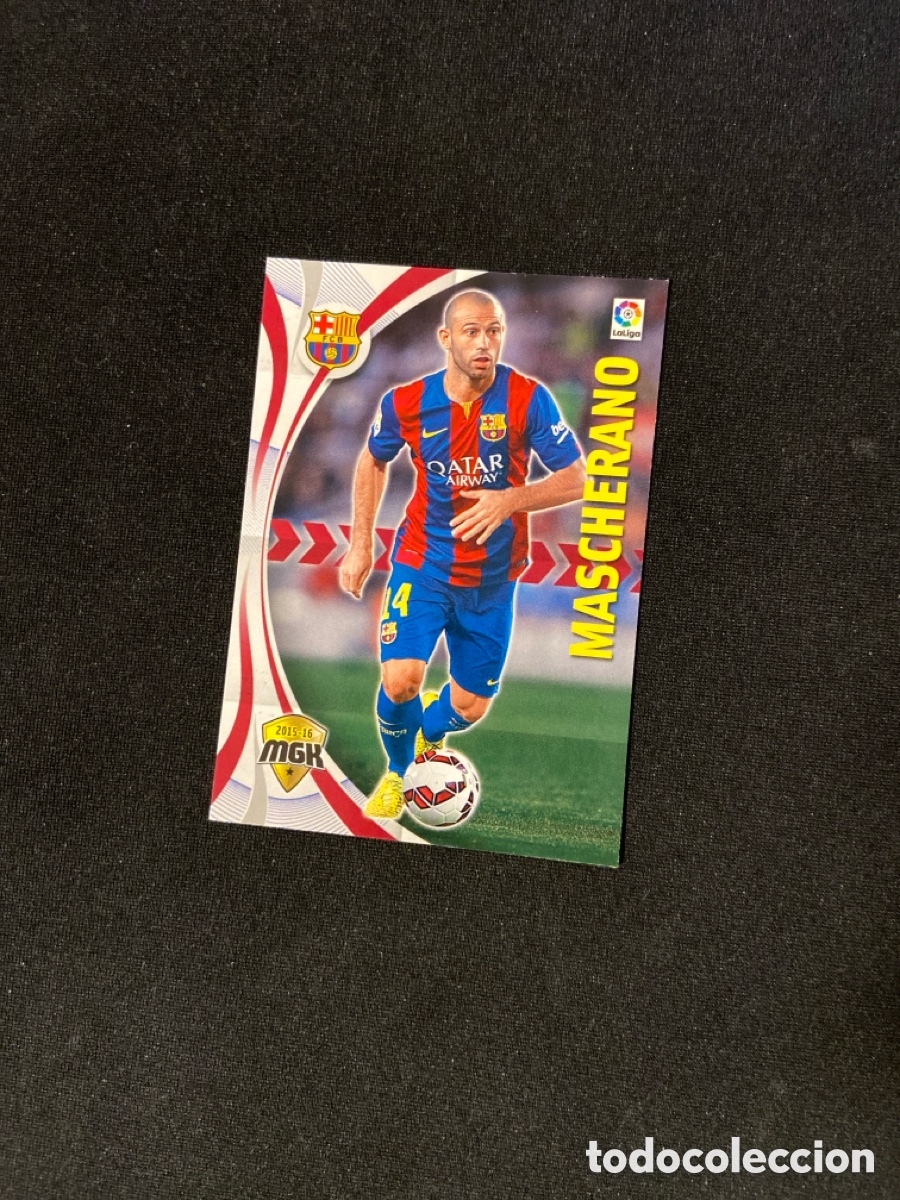 Fu&szlig;ball-Sticker: MASCHERANO 62 (BARCELONA) PANINI MEGACRACKS 2015-2016 15 16 CROMO CARTA M-2