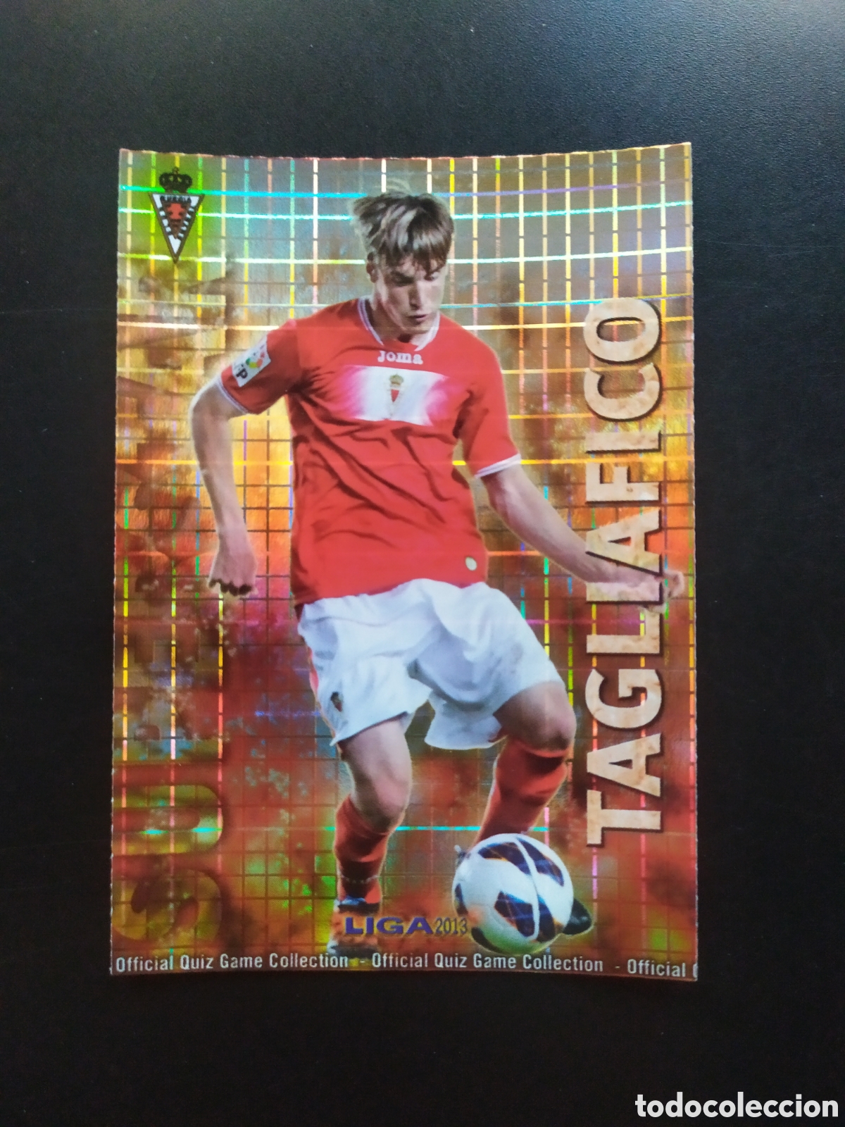 Cartes &agrave; collectionner de Football: Mundicromo fichas Liga 2012 2013 12 13 Tagliafico superstar brillo cuadros n&deg; 962 Real Murcia