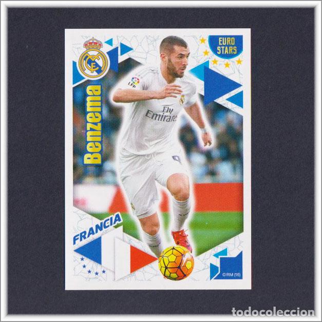 Cromos de F&uacute;tbol: COLECCI&Oacute;N OFICIAL REAL MADRID 2015 2016 15 16 PANINI BENZEMA N&ordm; 167 ALBUM LIGA ESTE F&Uacute;TBOL