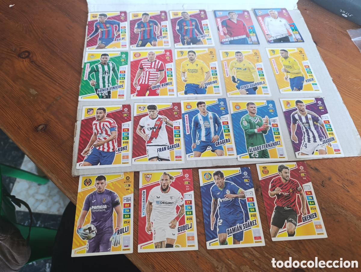 Cromos de F&uacute;tbol: LOTE DE 19 CROMOS / DE FUTBOL / LIGA - 2023 - 24 / DE PANINI