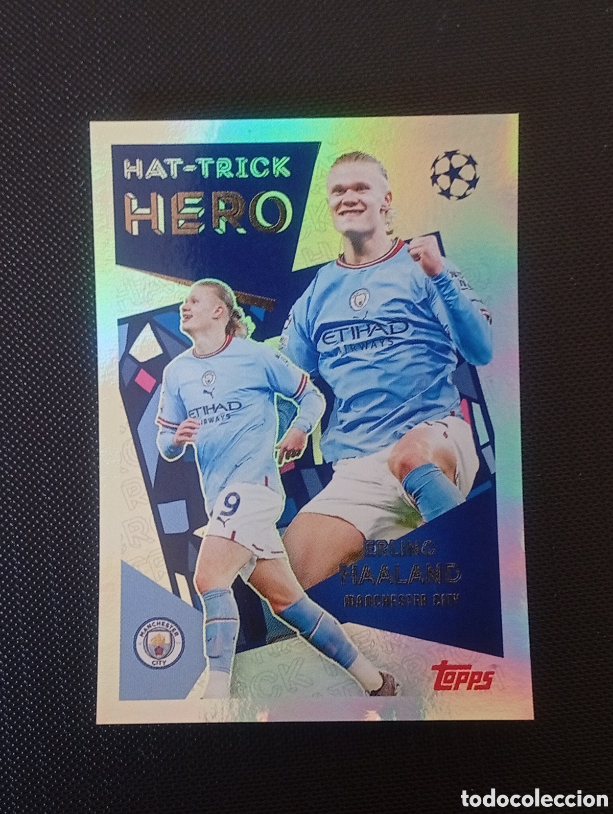 Cromos de f&uacute;tbol: 39 hat trick hero HAALAND CITY TOPPS UEFA CHAMPIONS stickers 2025 2026 25 26