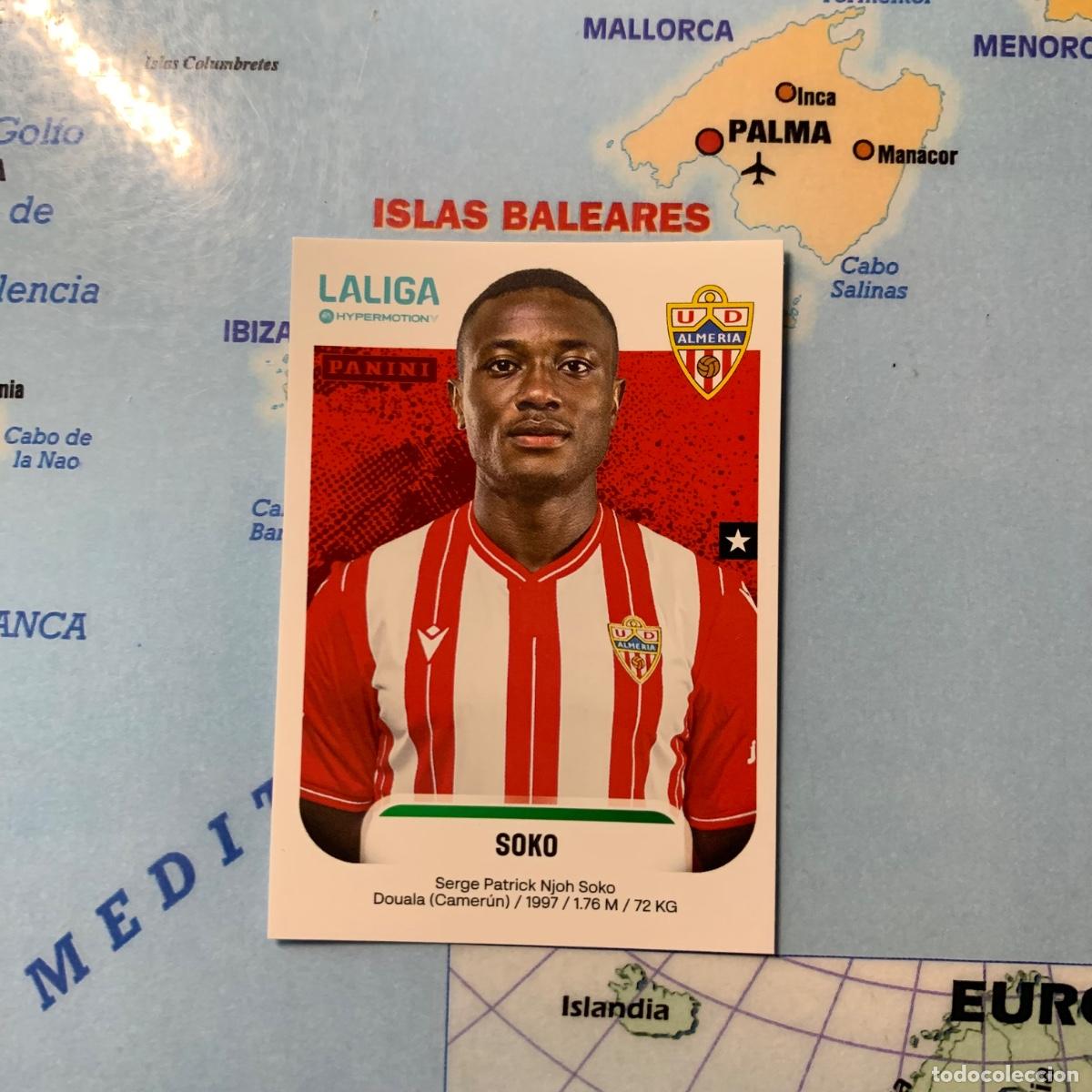 Cromos de f&uacute;tbol: Soko n&uacute;mero 39 de Almer&iacute;a cromo liga Hypermotion 25-26 2025-2026