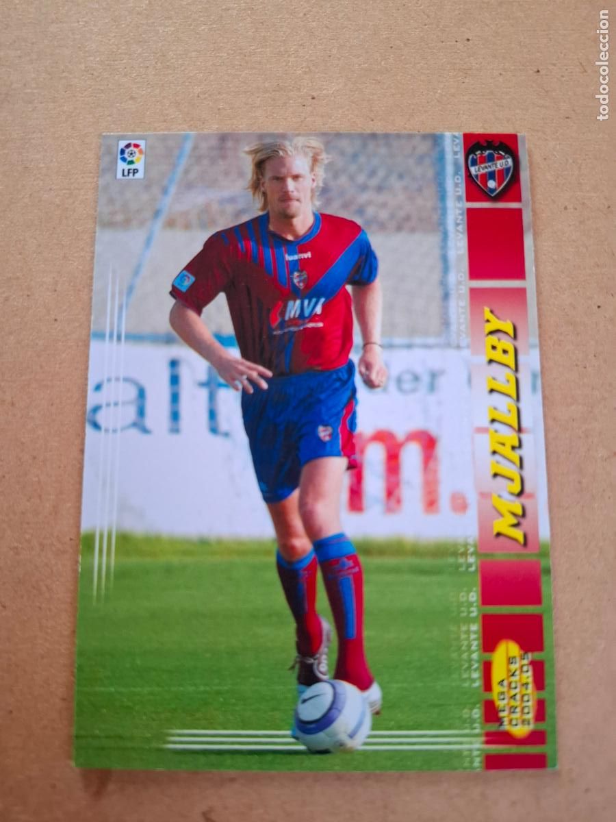Fu&szlig;ball-Sticker: MEGACRACKS 2004 2005 04 05 - PANINI - 150 MJALLBY - LEVANTE UD