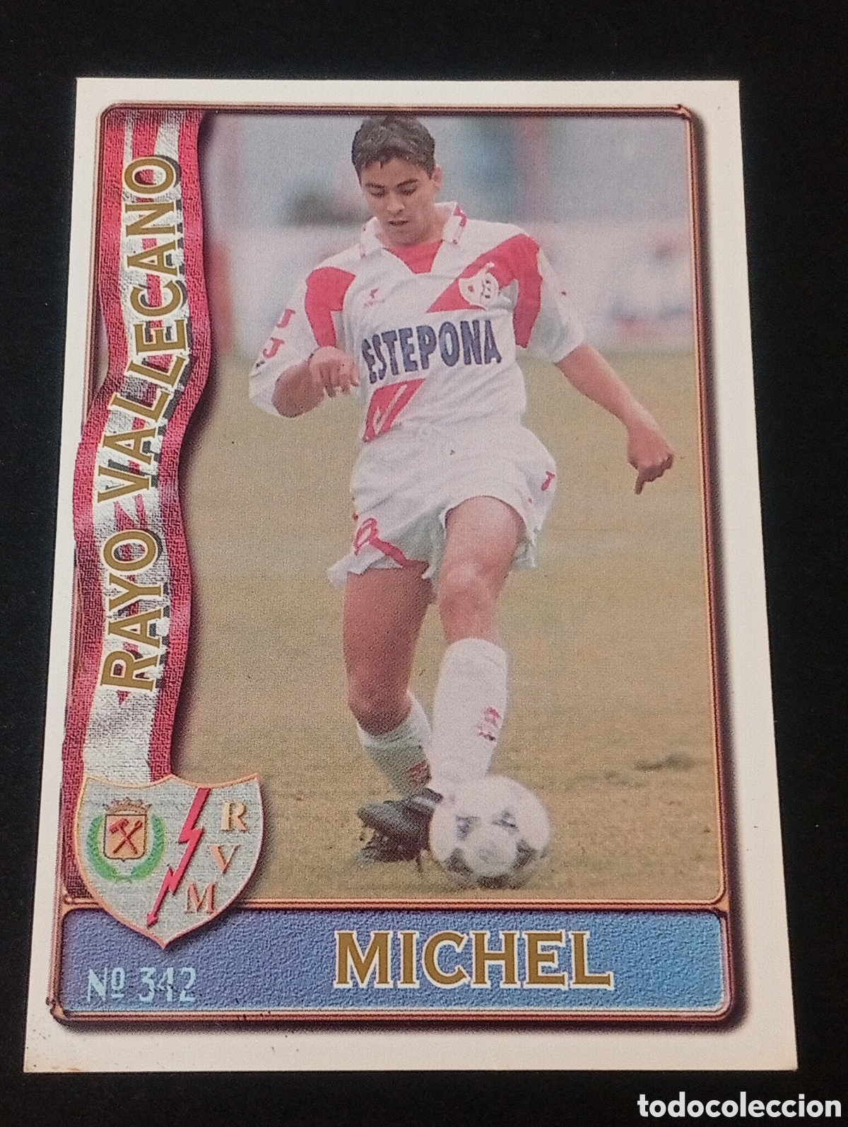 Fu&szlig;ball-Sticker: 342 MICHEL RAYO VALLECANO MUNDICROMO 1996 1997 96 97 CROMOS CARDS PANINI MEGACRACKS TOPPS MATCH