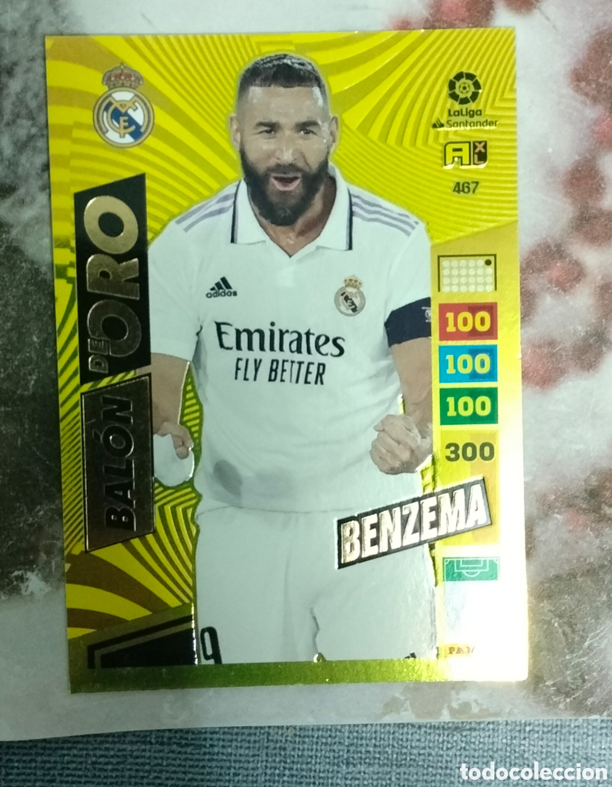 Cromos de F&uacute;tbol: Bal&oacute;n de oro benzema 2022/23